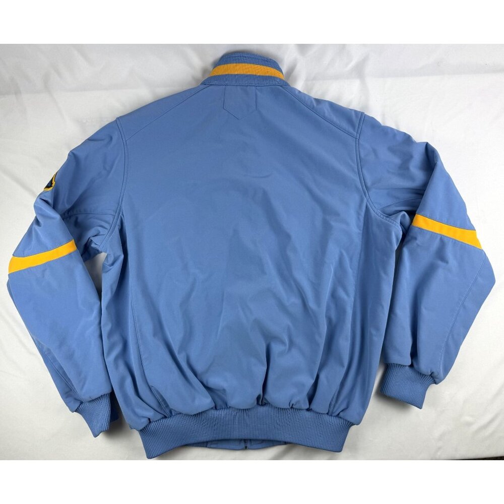 VTG Majestic UCLA Jacket Mens Medium Blue Puffer Coat Varsity Heavy Fleece Lined - Picture 2 of 8
